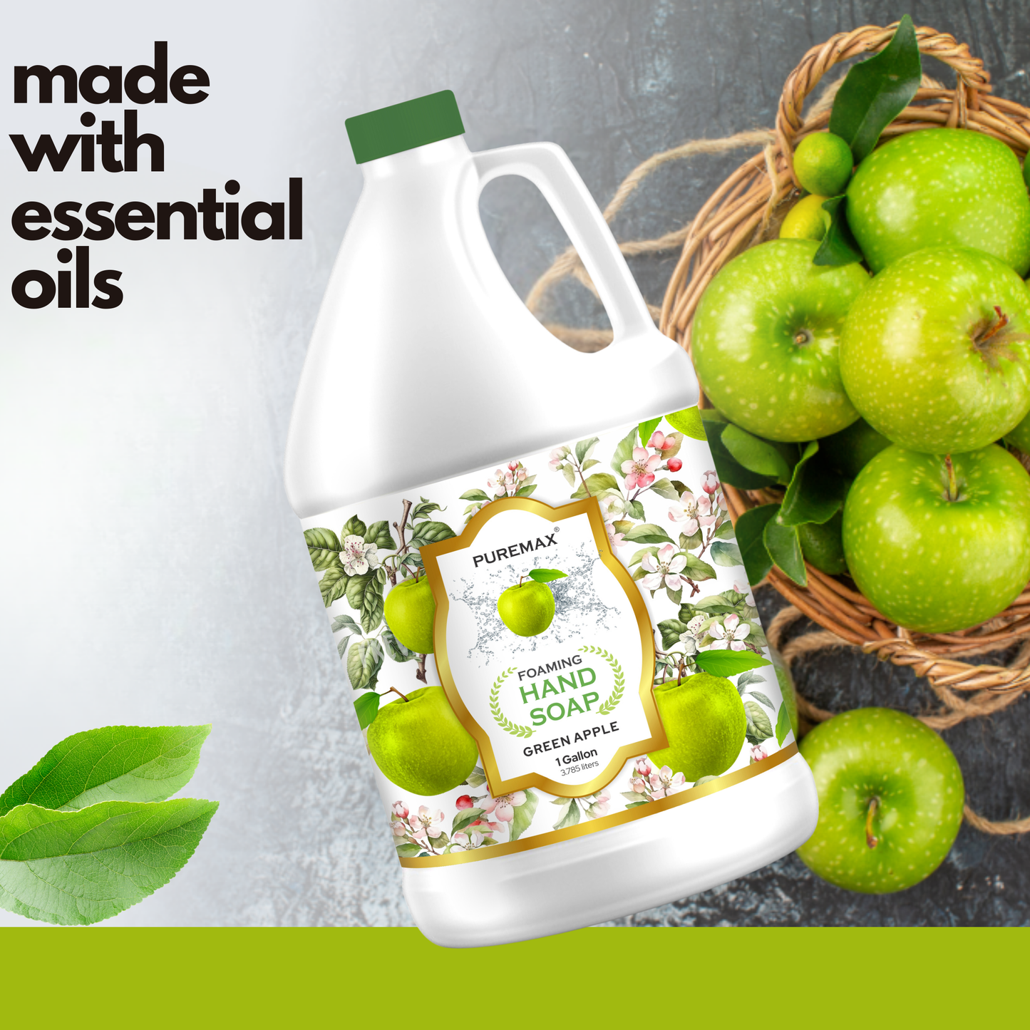 Green Apple Foaming Hand Soap Refills 1 Gallon