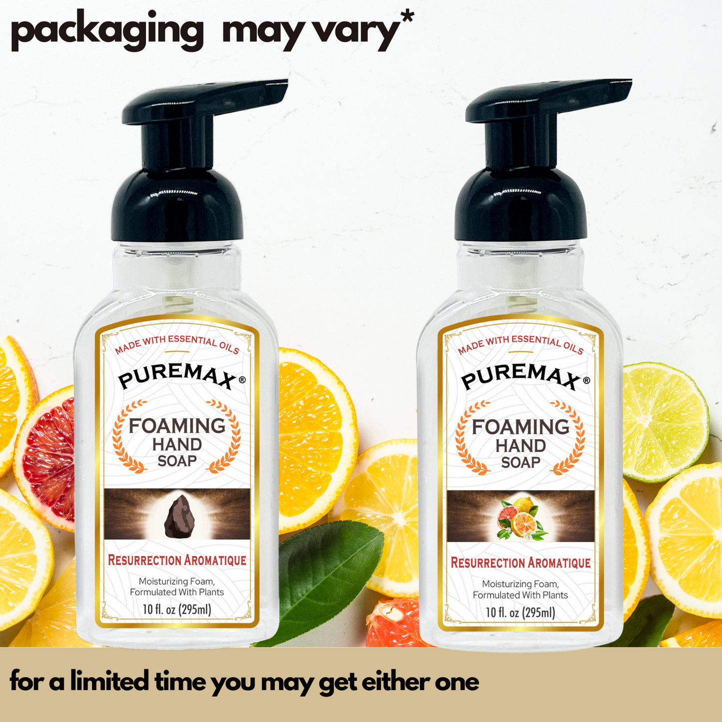 Puremax Resurrection Aromatique Foaming Hand Soap – 10 fl oz (Pack of 3)