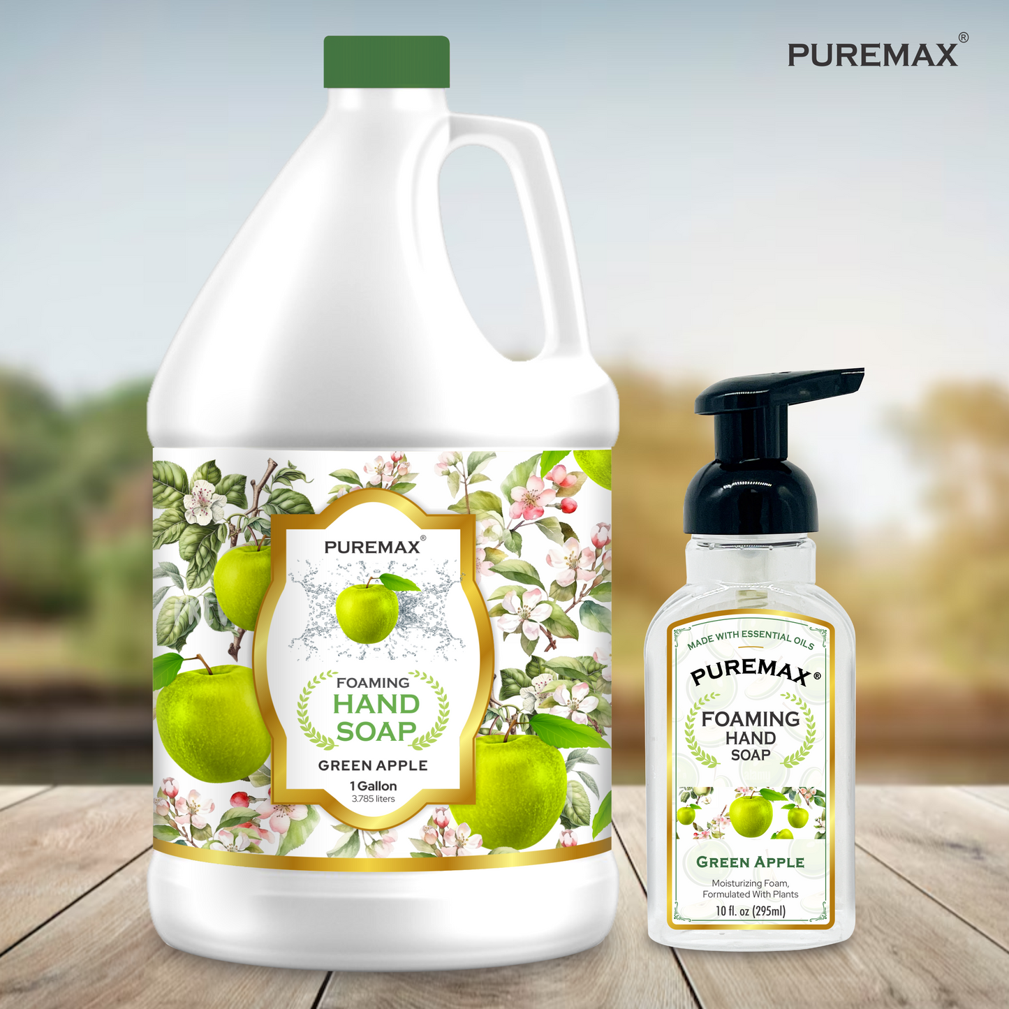 Puremax Green Apple Foaming Hand Soap – 10 fl oz (Pack of 3)